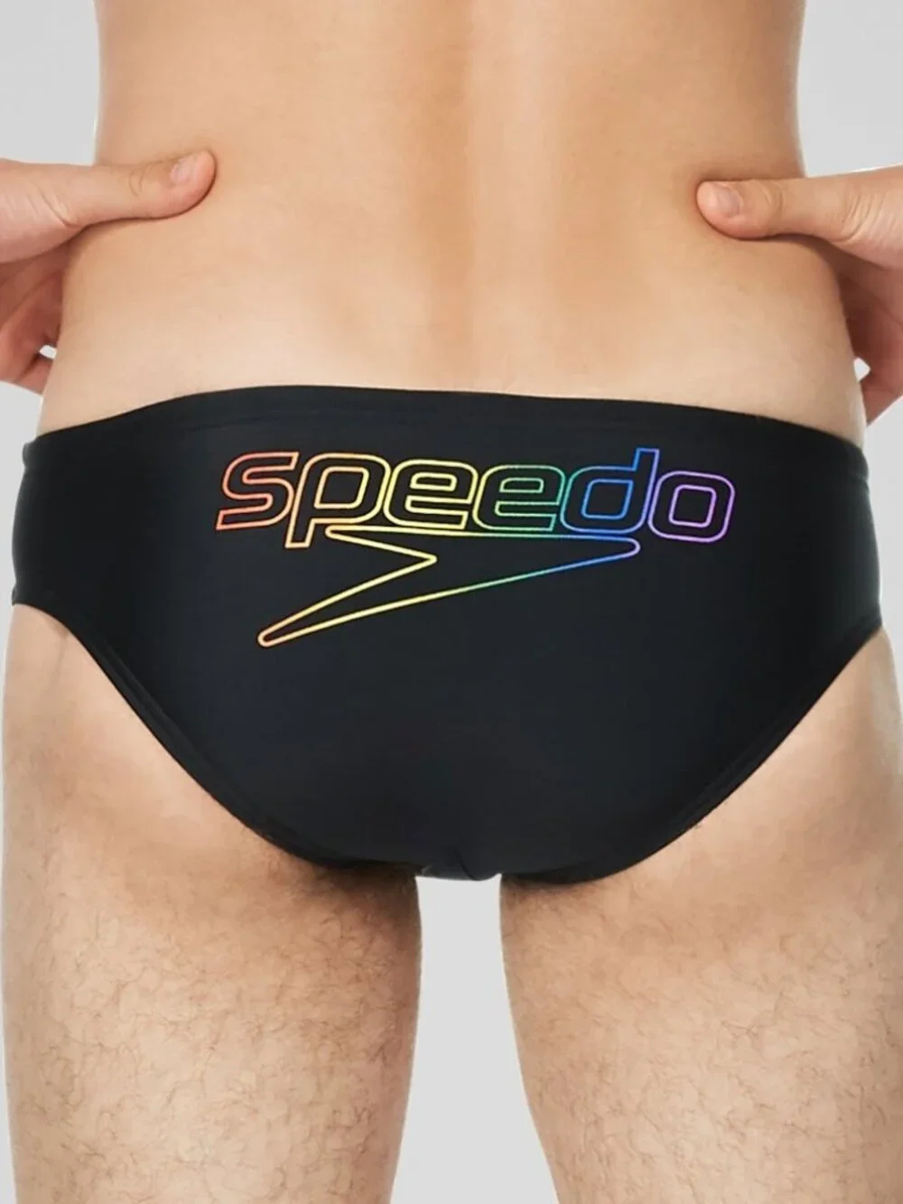 Speedo PowerFlex racer swimming brief shorts pride rainbow LGBT swim men new 28